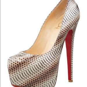 Christian Louboutin  snakeskin Daffodil size 39